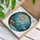 Fluffy White Mermaid Cat Stained Glass Underwater Treasure Mosaic Scene Jewel Tone Gift Stained Glass Suncatcher - 3