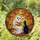 Stained Glass Ghost Reading Book Black Cat Autumn Wildflowers Crescent Moon Stained Glass Suncatcher - 1