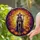 Skeletal Figure Glowing Pumpkin Moon Tiffany Style Stained Glass Halloween Decor Stained Glass Suncatcher - 2
