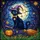 Black Cat Witch Hat Broomstick Jack-o'-lantern Glowing Stars - Starry Night Halloween Decor Stained Glass Suncatcher - 5