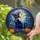 Black Cat Witch Hat Broomstick Jack-o'-lantern Glowing Stars - Starry Night Halloween Decor Stained Glass Suncatcher - 2