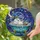 Plump Ghost Bathtub Stained Glass Art - Witch Hat Celestial Night Moon Golden Stars Bubbles Stained Glass Suncatcher - 2