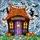 Halloween Shop Stained Glass Art - Witch Jack-o'-Lantern Purple Star Door Decor Stained Glass Suncatcher - 5