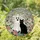 Classic Friendly White Ghost Black Cat Blush Floral Garden Tiffany Style Mosaic Stained Glass Stained Glass Suncatcher - 1