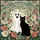 Classic Friendly White Ghost Black Cat Blush Floral Garden Tiffany Style Mosaic Stained Glass Stained Glass Suncatcher - 5