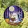 Tiffany Style Ghost Reading Spellbook - Halloween Night Forest Moon Decor Gift Stained Glass Suncatcher - 1