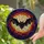 Colorful Stained Glass Bat Full Moon Night Sky Art - Intricate Star Mosaic Design Stained Glass Suncatcher - 2