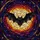 Colorful Stained Glass Bat Full Moon Night Sky Art - Intricate Star Mosaic Design Stained Glass Suncatcher - 5