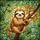 Cute Smiling Sloth Tiffany Glass Style Jungle Foliage - Dappled Sunlight Tropical Mosaic Stained Glass Suncatcher - 5