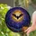 Bat Harvest Moon Jack-O'-Lantern Stained Glass - Autumn Forest Scene Halloween Decor Stained Glass Suncatcher - 2
