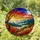 Radiant Full Moon Rising Sun Mountain Valley Tiffany Glass - Autumn Gnarled Tree Art Decor Stained Glass Suncatcher - 1