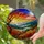 Radiant Full Moon Rising Sun Mountain Valley Tiffany Glass - Autumn Gnarled Tree Art Decor Stained Glass Suncatcher - 2