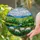 White Sheep Grazing Field Stained Glass Style - Red Poppies Blue Stream Hills Mountain Art Stained Glass Suncatcher - 2
