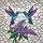 Hummingbird Pair Stained Glass Art - Tiffany Style Lavender Flowers & Iridescent Mosaic Stained Glass Suncatcher - 5