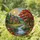 Stained Glass Cottage Garden Autumn Tree Stream Rolling Hills Colorful Jewel Tones Stained Glass Suncatcher - 1