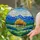 Golden Autumn Trees Stained Glass Mountain Landscape Rolling Hills Tiffany Art Decor Stained Glass Suncatcher - 2