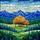 Golden Autumn Trees Stained Glass Mountain Landscape Rolling Hills Tiffany Art Decor Stained Glass Suncatcher - 5