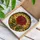 Deep Red Rose Stained Glass - Tiffany Style Mosaic Light with Radiant Amber Golden Glow Stained Glass Suncatcher - 3