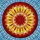 Stained Glass Mandala Starburst - Radiant Sun-like Geometric Tiffany Jewel Tone Art Stained Glass Suncatcher - 5