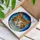 Orange White Cat Face Tiffany Style Stained Glass, Green Eyes, Blue Teal Mosaic Art Stained Glass Suncatcher - 3