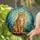Elegant Orange Tabby Cat Stained Glass Tiffany Style Colorful Intricate Mosaic Art Stained Glass Suncatcher - 2