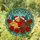Tabby Cats Santa Hats Poinsettia Holly Christmas Trees - Winter Holiday Gift for Cat Lovers Stained Glass Suncatcher - 1