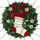 Christmas Stocking Holly Wreath Tiffany Stained Glass Art - Festive Holiday Decor Gift Stained Glass Suncatcher - 5