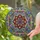Stained Glass Rosette Mandala Tiffany Style Jewel Tones Intricate Geometric Floral Mosaic Stained Glass Suncatcher - 2