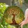 Tree of Life Stained Glass Tiffany Style Mosaic Artwork - Luminous Golden Amber Decor Stained Glass Suncatcher - 2