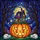 Witchy Cottage Grinning Jack-o'-lantern White Cats Gnarled Trees - Spooky Halloween Decor Stained Glass Suncatcher - 5