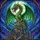 Majestic Fierce Green Dragon Castle Tower Night Sky - Moonlit Tiffany Style Art Stained Glass Suncatcher - 5