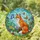 Tiffany Style Stained Glass Fox & Blue Butterfly Wildflower - Nature Art Decor Gift for Fox Lovers Stained Glass Suncatcher - 1