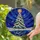 Stained Glass Christmas Tree Star Topped Glowing Ornaments - Snowy Midnight Sky Gift Stained Glass Suncatcher - 2