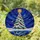 Stained Glass Christmas Tree Star Topped Glowing Ornaments - Snowy Midnight Sky Gift Stained Glass Suncatcher - 1