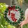 Red Christmas Stocking Holly Wreath Berries Tiffany Glass - Christmas Holiday Decor Gift Stained Glass Suncatcher - 2
