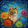 Calico Cat Stained Glass Flowers Butterflies Mosaic Art - Detailed Tiffany Style Home Decor Stained Glass Suncatcher - 5