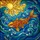 Tiffany Stained Glass Koi Fish Sun Mosaic - Swirling Water Currents Window Decor Gift Stained Glass Suncatcher - 5