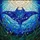 Majestic Manta Ray Stained Glass Ocean Art - Tiffany Style Underwater Mosaic Decor with Seaweed Bubbles Stained Glass Suncatcher - 5