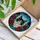 Black Tuxedo Cat Red Roses Tiffany Style - Green Eyed Pet Blue Sky Mosaic Jewel Tone Stained Glass Suncatcher - 3