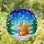 Squirrel Gift Box Snow Pine Tree Forest Starry Night - Stained Glass Winter Holiday Gift Stained Glass Suncatcher - 1