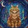 Majestic Tabby Cat Fantasy Castle Starry Night Tiffany Stained Glass Cosmic Art Stained Glass Suncatcher - 5