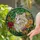 Fluffy Cat Head Stained Glass Mosaic with Jungle Foliage & Autumnal Ruby Rose Flowers Stained Glass Suncatcher - 2