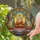 Buddha Lotus Vitarka Mudra Radiating Halo Two Smaller Buddhas Stained Glass Mosaic Stained Glass Suncatcher - 2