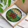 Tiffany Style Stained Glass Red Roses & Petals, Green Hills Blue Mountains Jewel Tones Stained Glass Suncatcher - 3