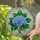 Blue Hydrangea Stained Glass Mosaic - Tiffany Style Jewel Tone Floral Window Art Display Stained Glass Suncatcher - 2