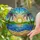 Tiffany Stained Glass Sun Palm Trees Ocean Beach Hills Intricate Colorful Jewel Tones Stained Glass Suncatcher - 2
