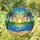 Tiffany Stained Glass Sun Palm Trees Ocean Beach Hills Intricate Colorful Jewel Tones Stained Glass Suncatcher - 1