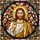 Jesus Christ Portrait Stained Glass - Golden Halo Blessing Christian Home Decor Gift Stained Glass Suncatcher - 5