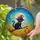 Black Cat Witch Hat Broomstick Jack-o'-lantern Moon - Halloween Night Sky Stained Glass Stained Glass Suncatcher - 2