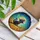 Black Cat Witch Hat Broomstick Jack-o'-lantern Moon - Halloween Night Sky Stained Glass Stained Glass Suncatcher - 3